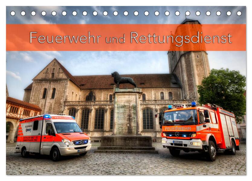 Feuerwehr und Rettungsdienst (Tischkalender 2026 DIN A5 quer) CALVENDO Monatskalender