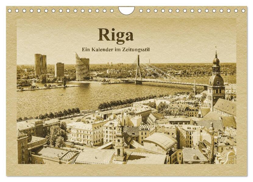 Riga - Ein Kalender im Zeitungsstil (Wandkalender 2026 DIN A4 quer) CALVENDO Monatskalender