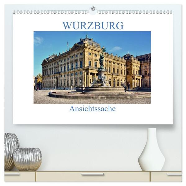 Würzburg - Ansichtssache (hochwertiger Premium Wandkalender 2026 DIN A2 quer) Kunstdruck in Hochglanz