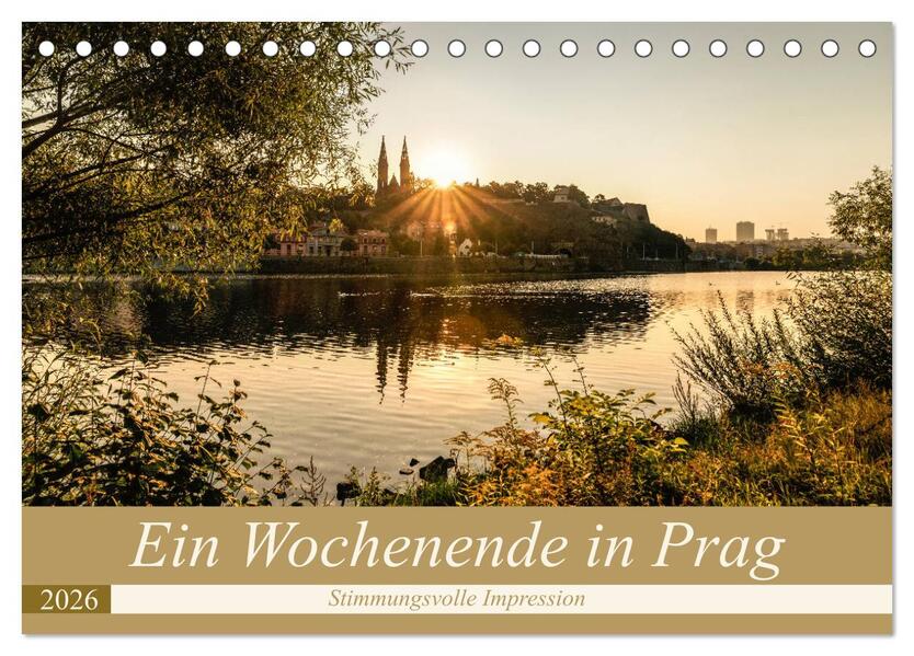 Ein Wochenende in Prag (Tischkalender 2026 DIN A5 quer) CALVENDO Monatskalender