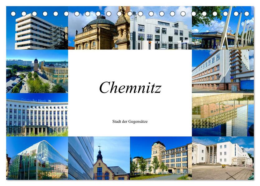 Chemnitz - Stadt der Gegensätze (Tischkalender 2026 DIN A5 quer) CALVENDO Monatskalender