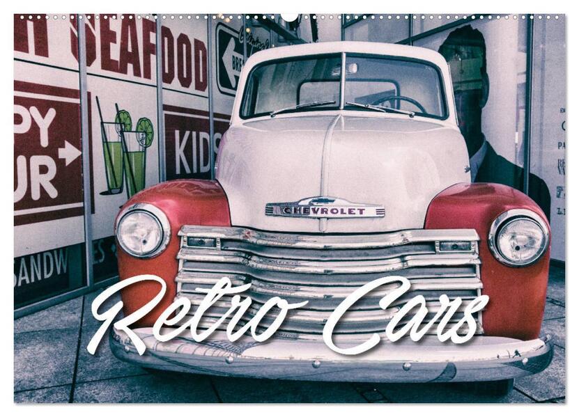 Retro Cars (Wandkalender 2026 DIN A2 quer) CALVENDO Monatskalender