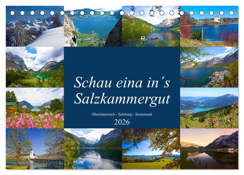 Schau eina ins Salzkammergut (Tischkalender 2026 DIN A5 quer) CALVENDO Monatskalender