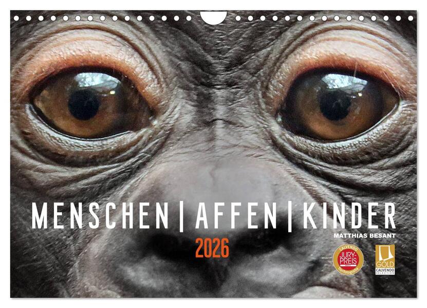 MENSCHEN-AFFEN-KINDER (Wandkalender 2026 DIN A4 quer) CALVENDO Monatskalender