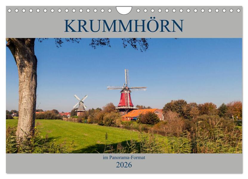 Krummhörn im Panorama-Format (Wandkalender 2026 DIN A4 quer) CALVENDO Monatskalender