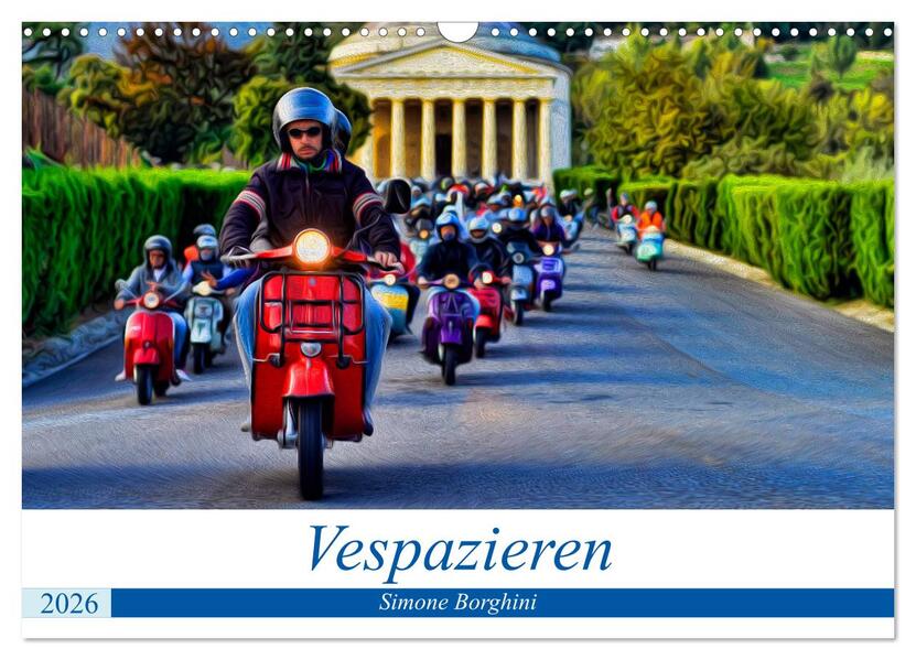Vespazieren (Wandkalender 2026 DIN A3 quer) CALVENDO Monatskalender