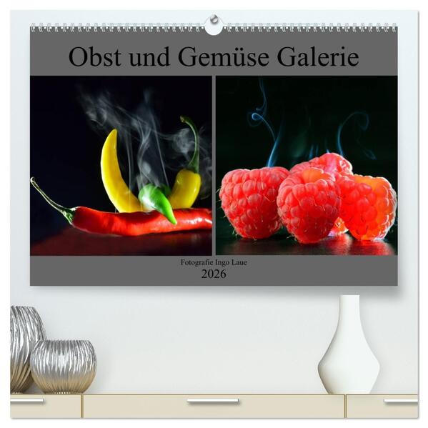 Obst und Gemüse Galerie (hochwertiger Premium Wandkalender 2026 DIN A2 quer) Kunstdruck in Hochglanz