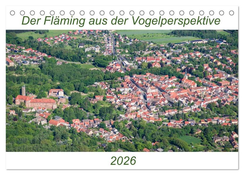 Der Fläming aus der Vogelperspektive (Tischkalender 2026 DIN A5 quer) CALVENDO Monatskalender