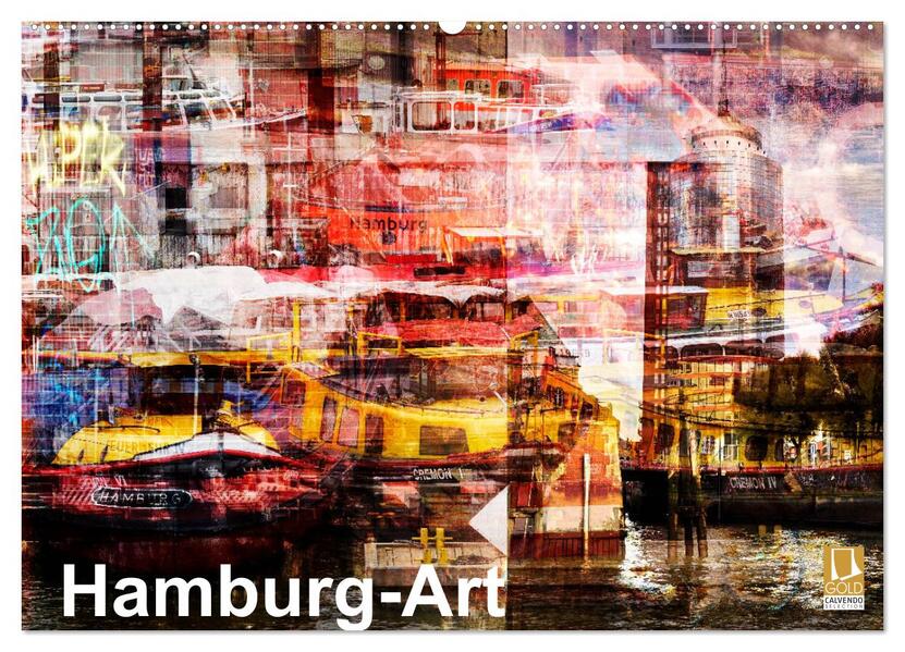 Hamburg-Art (Wandkalender 2026 DIN A2 quer) CALVENDO Monatskalender