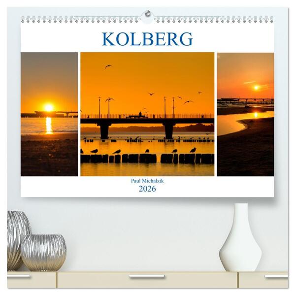 Kolberg (hochwertiger Premium Wandkalender 2026 DIN A2 quer) Kunstdruck in Hochglanz