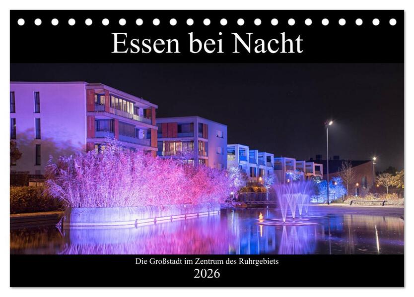 Essen bei Nacht (Tischkalender 2026 DIN A5 quer) CALVENDO Monatskalender