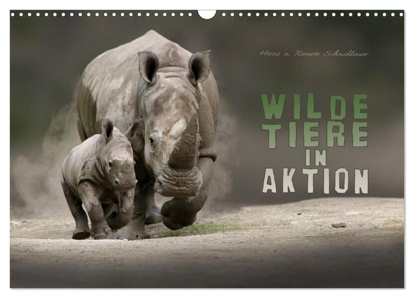 WILDE TIERE IN AKTION (Wandkalender 2026 DIN A3 quer) CALVENDO Monatskalender