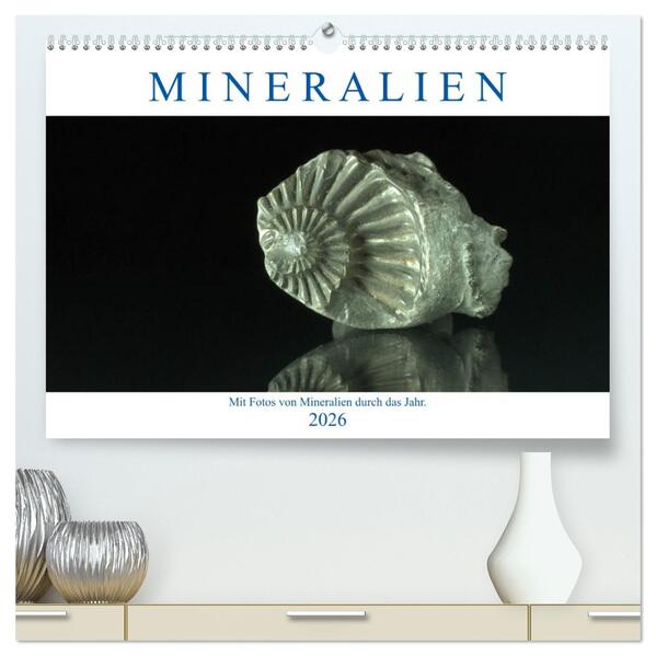 Mineralien (hochwertiger Premium Wandkalender 2026 DIN A2 quer) Kunstdruck in Hochglanz