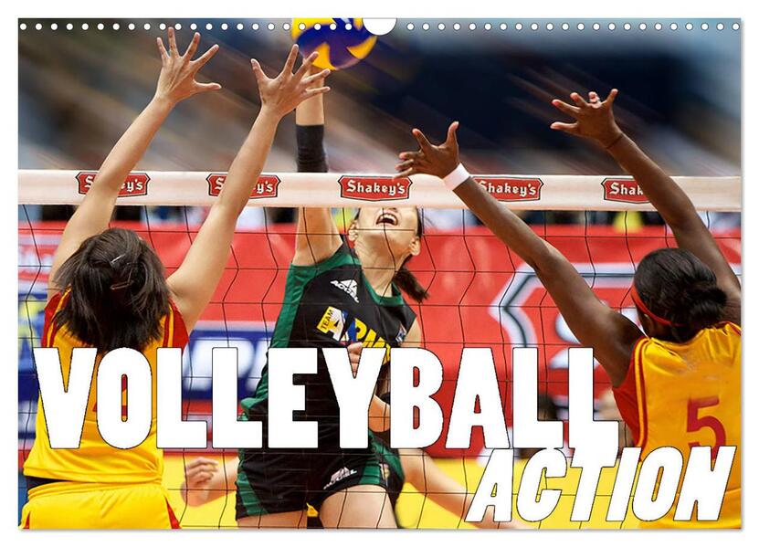 Volleyball Action (Wandkalender 2026 DIN A3 quer) CALVENDO Monatskalender