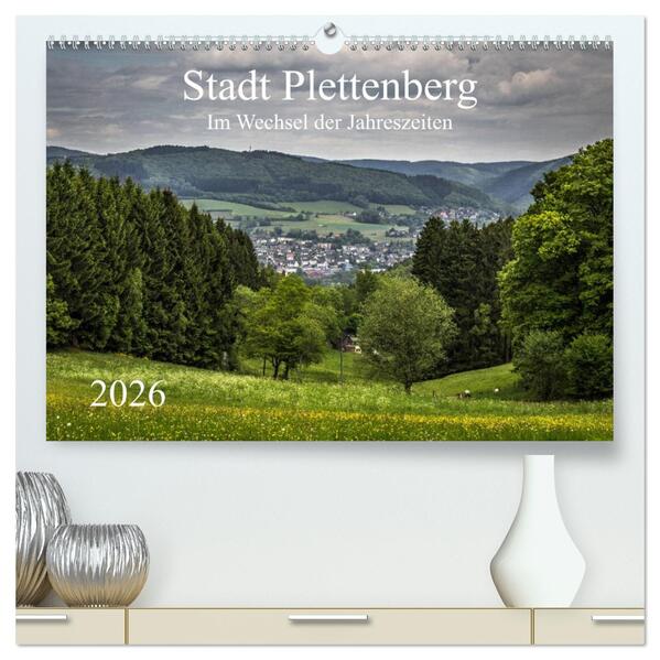 Stadt Plettenberg (hochwertiger Premium Wandkalender 2026 DIN A2 quer) Kunstdruck in Hochglanz