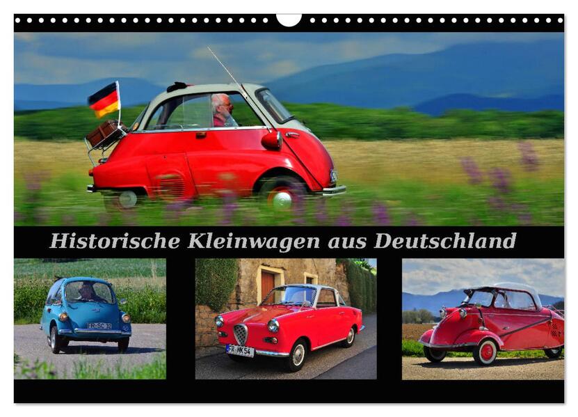 Historische Kleinwagen aus Deutschland (Wandkalender 2026 DIN A3 quer) CALVENDO Monatskalender