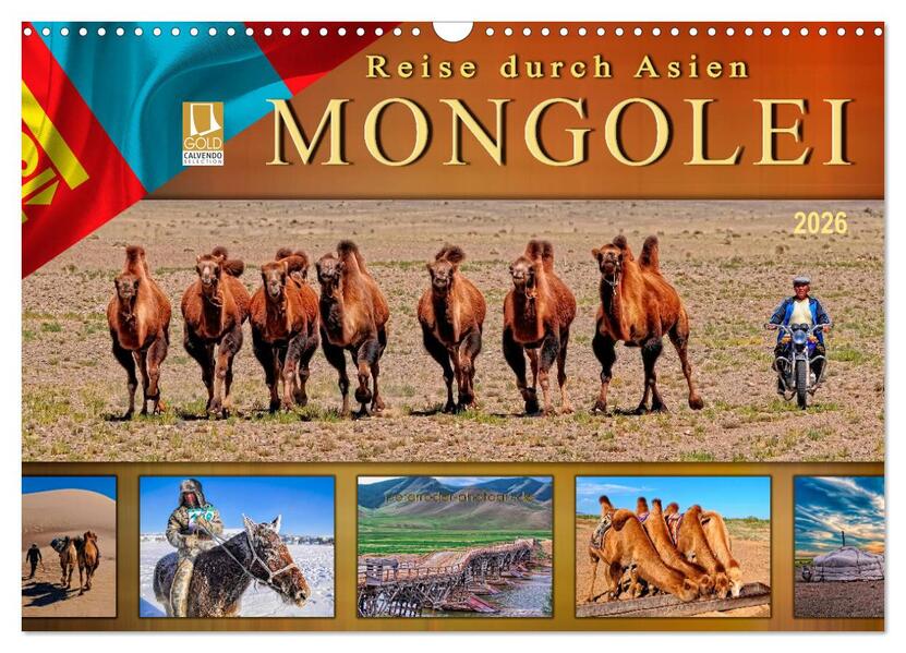 Reise durch Asien - Mongolei (Wandkalender 2026 DIN A3 quer) CALVENDO Monatskalender