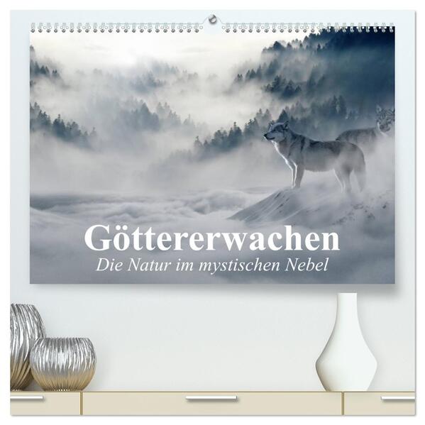 Göttererwachen. Die Natur im mystischen Nebel (hochwertiger Premium Wandkalender 2026 DIN A2 quer) Kunstdruck in Hochglanz