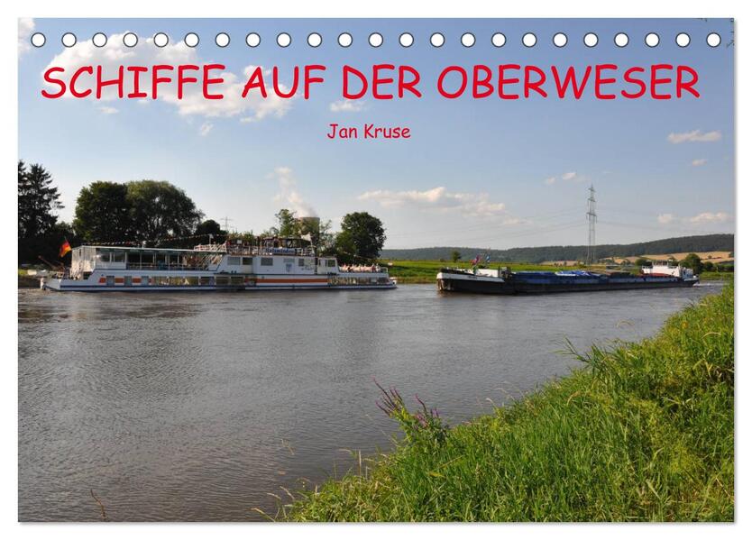 Schiffe auf der Oberweser (Tischkalender 2026 DIN A5 quer) CALVENDO Monatskalender