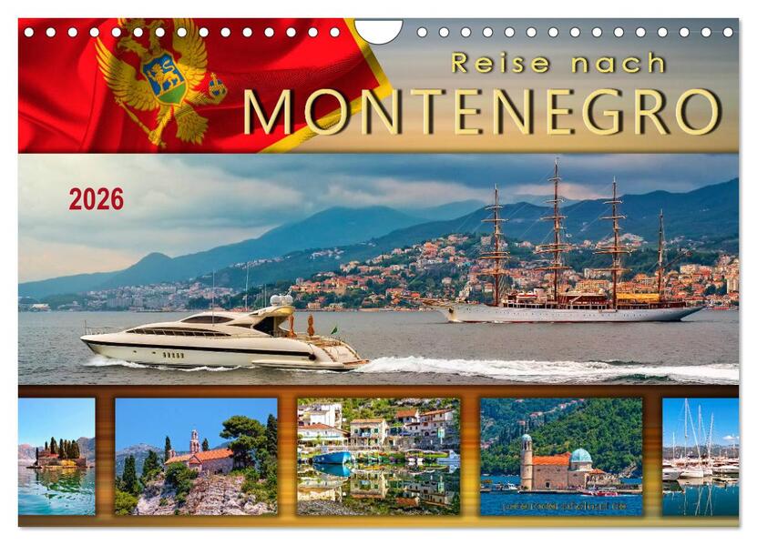 Reise nach Montenegro (Wandkalender 2026 DIN A4 quer) CALVENDO Monatskalender