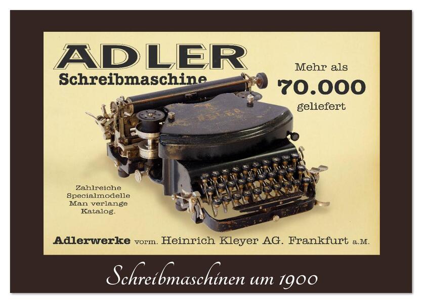 Schreibmaschinen um 1900 (Tischkalender 2026 DIN A5 quer) CALVENDO Monatskalender