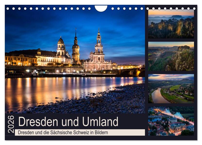 Dresden und Umland (Wandkalender 2026 DIN A4 quer) CALVENDO Monatskalender