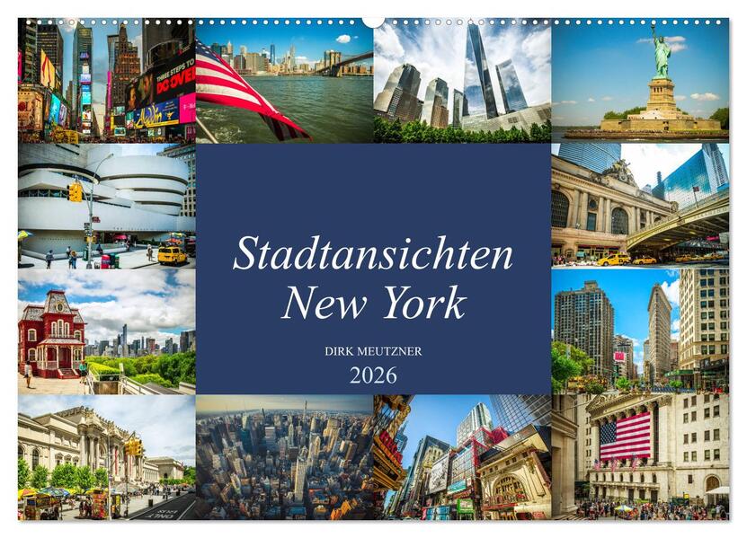 Stadtansichten New York (Wandkalender 2026 DIN A2 quer) CALVENDO Monatskalender