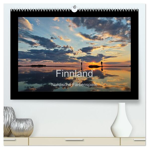 Finnland - Nordische Farbenspiele (hochwertiger Premium Wandkalender 2026 DIN A2 quer) Kunstdruck in Hochglanz
