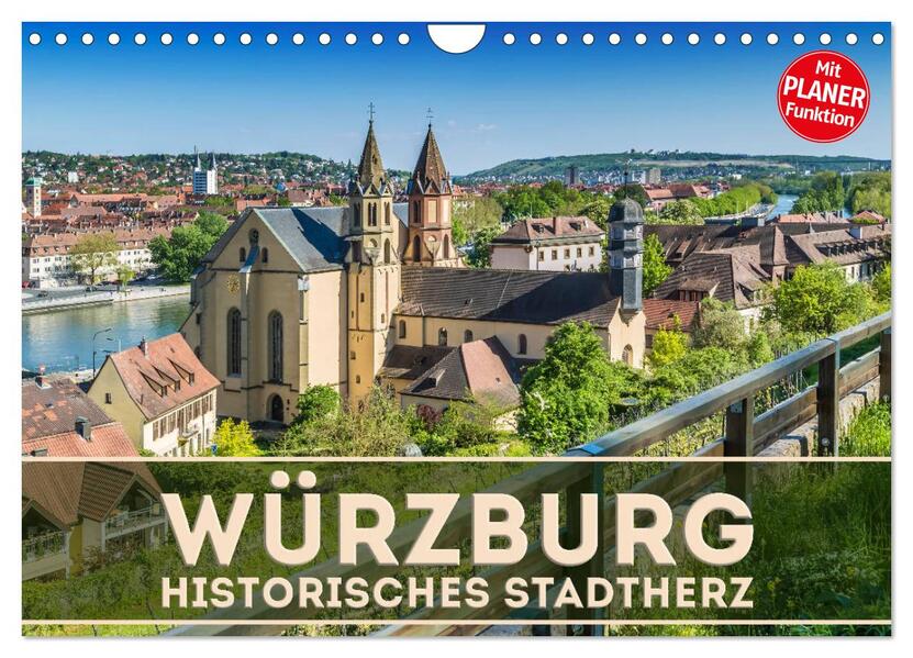 WÜRZBURG Historisches Stadtherz (Wandkalender 2026 DIN A4 quer) CALVENDO Monatskalender