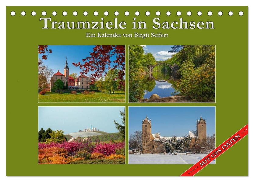 Traumziele in Sachsen (Tischkalender 2026 DIN A5 quer) CALVENDO Monatskalender