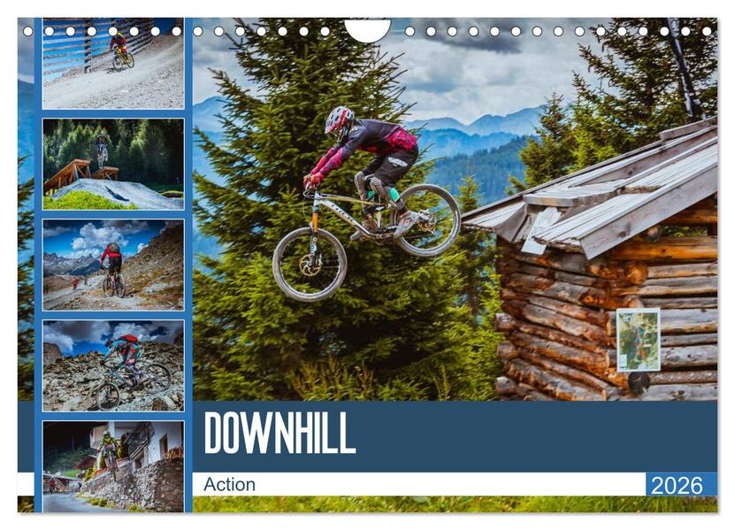 Downhill Action (Wandkalender 2026 DIN A4 quer) CALVENDO Monatskalender