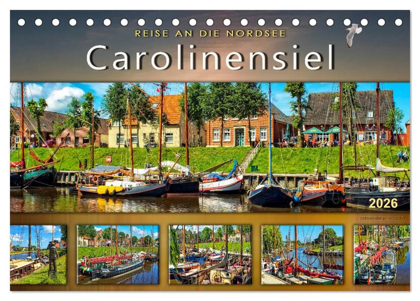 Reise an die Nordsee - Carolinensiel (Tischkalender 2026 DIN A5 quer) CALVENDO Monatskalender