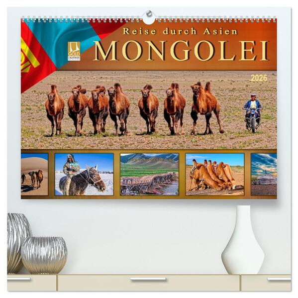 Reise durch Asien - Mongolei (hochwertiger Premium Wandkalender 2026 DIN A2 quer) Kunstdruck in Hochglanz