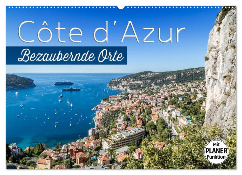 CÔTE D'AZUR Bezaubernde Orte (Wandkalender 2026 DIN A2 quer) CALVENDO Monatskalender