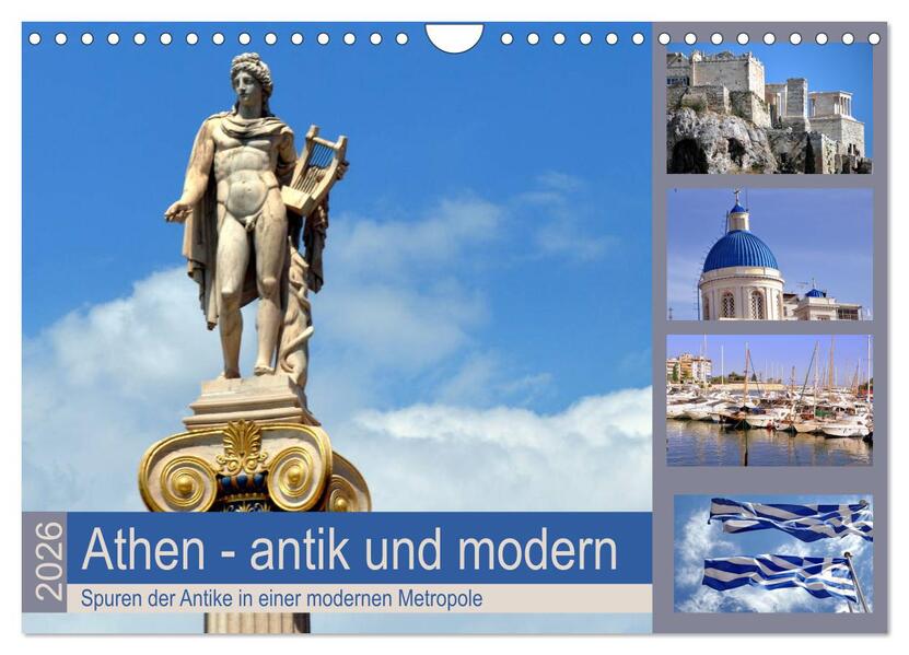 Athen - antik und modern (Wandkalender 2026 DIN A4 quer) CALVENDO Monatskalender