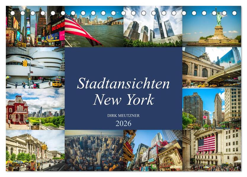 Stadtansichten New York (Tischkalender 2026 DIN A5 quer) CALVENDO Monatskalender