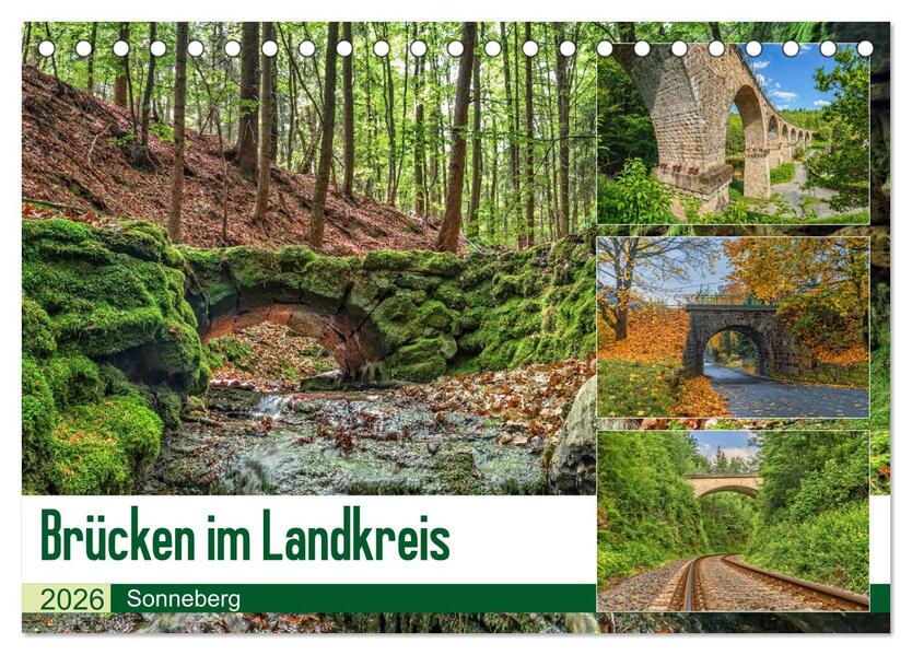 Brücken des Landkreises Sonneberg (Tischkalender 2026 DIN A5 quer) CALVENDO Monatskalender