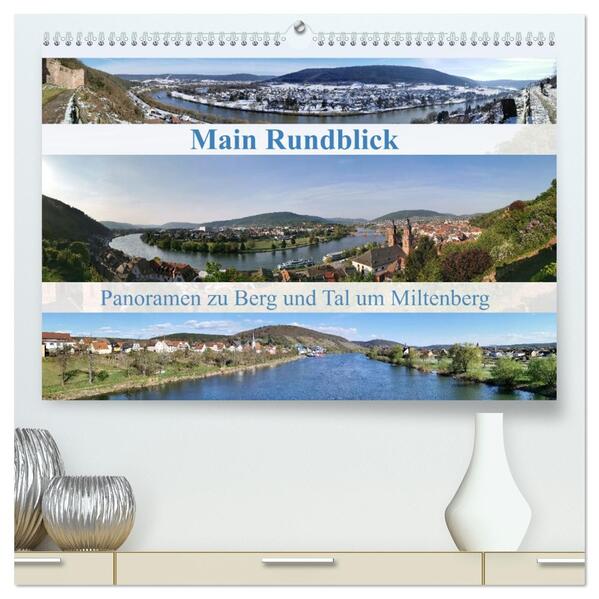 Main Rundblick (hochwertiger Premium Wandkalender 2026 DIN A2 quer) Kunstdruck in Hochglanz