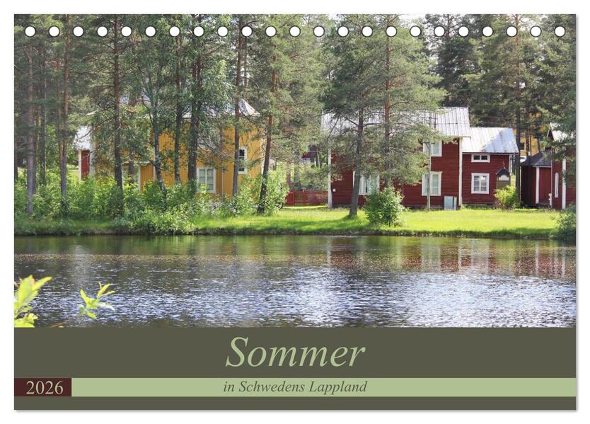 Sommer in Schwedens Lappland (Tischkalender 2026 DIN A5 quer) CALVENDO Monatskalender
