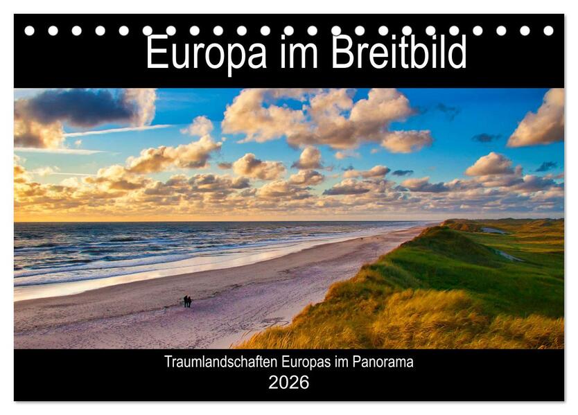 Europa im Breitbild (Tischkalender 2026 DIN A5 quer) CALVENDO Monatskalender