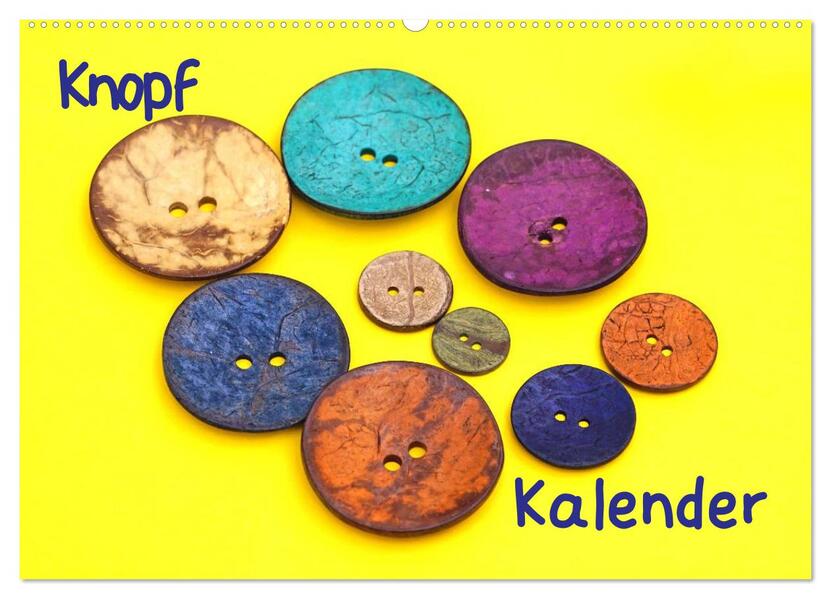 Knopfkalender (Wandkalender 2026 DIN A2 quer) CALVENDO Monatskalender