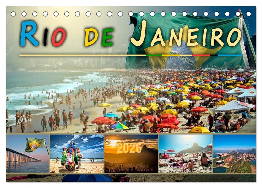 Rio de Janeiro Stadt des Sonnenscheins (Tischkalender 2026 DIN A5 quer) CALVENDO Monatskalender