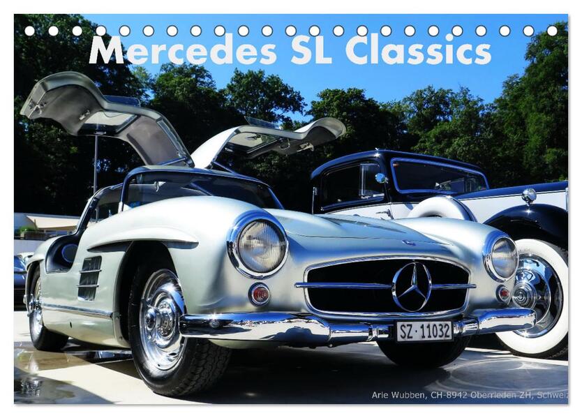Mercedes SL Classics (Tischkalender 2026 DIN A5 quer) CALVENDO Monatskalender