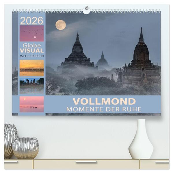 Vollmond - Momente der Ruhe (hochwertiger Premium Wandkalender 2026 DIN A2 quer) Kunstdruck in Hochglanz