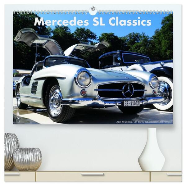 Mercedes SL Classics (hochwertiger Premium Wandkalender 2026 DIN A2 quer) Kunstdruck in Hochglanz