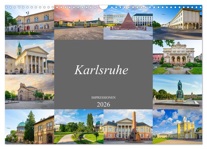 Karlsruhe Impressionen (Wandkalender 2026 DIN A3 quer) CALVENDO Monatskalender