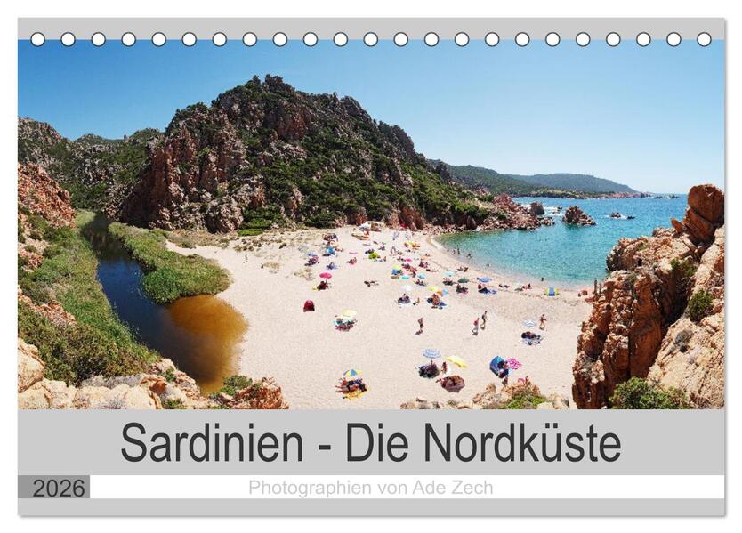 Sardinien - Die Nordküste (Tischkalender 2026 DIN A5 quer) CALVENDO Monatskalender