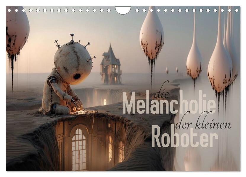Die Melancholie der kleinen Roboter (Wandkalender 2026 DIN A4 quer) CALVENDO Monatskalender