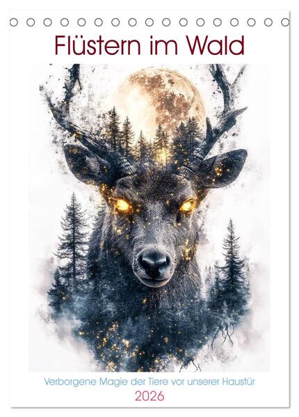Flüstern im Wald (Tischkalender 2026 DIN A5 hoch) CALVENDO Monatskalender