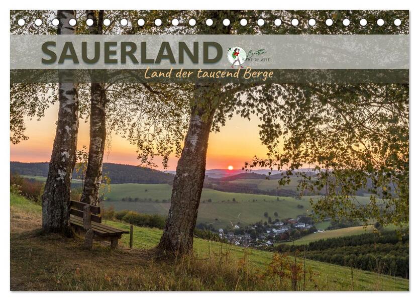 Sauerland - Land der tausend Berge (Tischkalender 2026 DIN A5 quer) CALVENDO Monatskalender